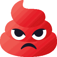 Angry Pile Of Poo Sticker