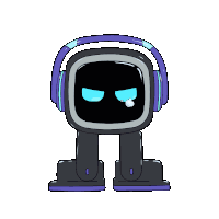 Angy Emo Robot Sticker