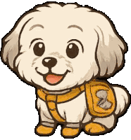 Animated Cute Dog Chibi Dog Sticker