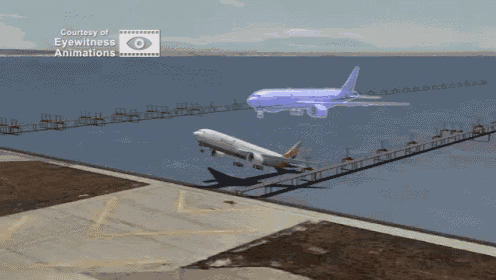 Animation Of Asiana 214 Crash GIF