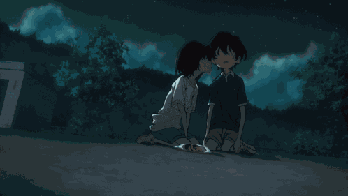 Anime Cheek Kiss Anime Kiss Cheek GIF