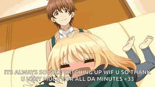 Anime Couple Anime Blush GIF