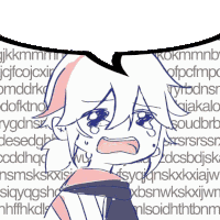 Anime Crying Speech Bubble Sticker