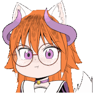 Anime Demon Girl Vtuber Schoolgirl Sticker