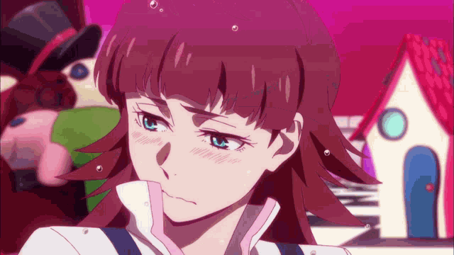 Anime Girl And Boy Blushing GIF