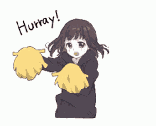 Anime Girl Cheering GIF