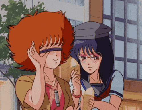 Anime Girl Laughing Robotech GIF