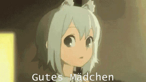 Anime Head Pat Anime Gutes Mädchen GIF