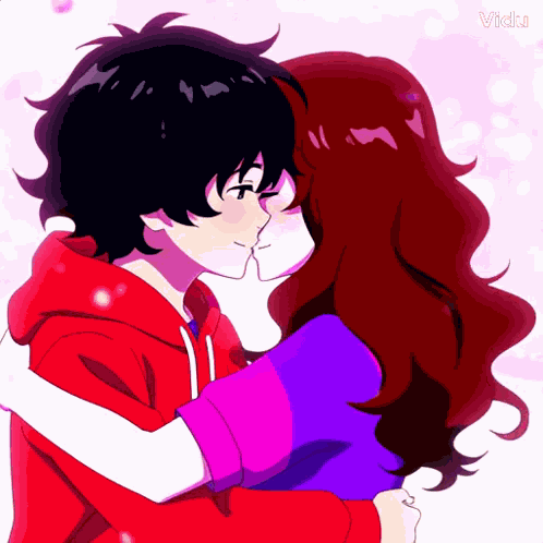 Anime Hug Flamez & Ivo GIF