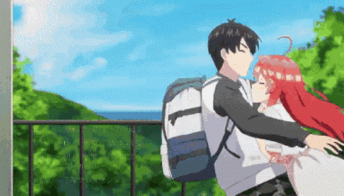 Anime Hug Quadruplets GIF
