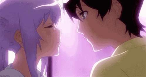 Anime Kissing GIF