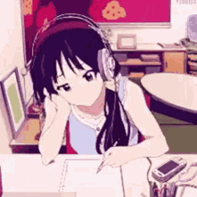 Anime Listening GIF