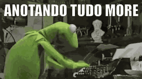 Anotando Kermit Anotadomore Escrevendo GIF