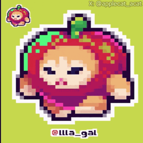 Apple Cat GIF
