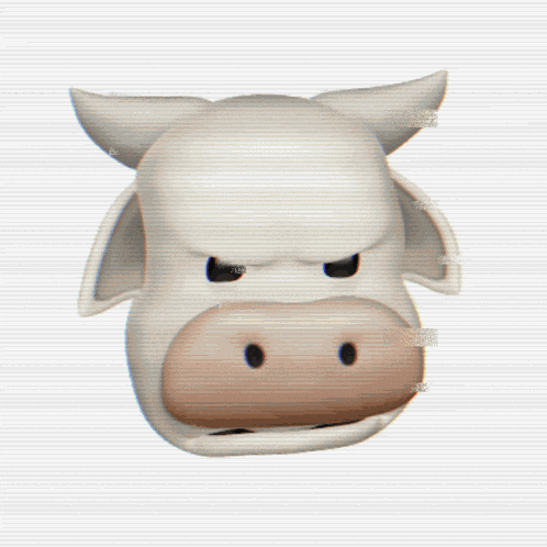 Apple Cow Angry Cow GIF