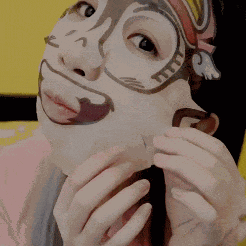 Applying A Facial Mask Xiao Hoang GIF