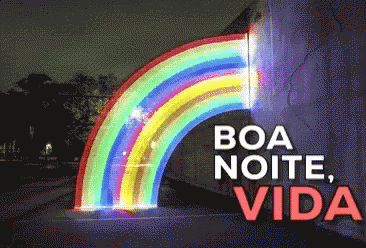 Arco íris Boa Noite Vida / Dorme Bem / Durma Bem / Boa Noite Amor GIF