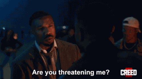 Are You Threatening Me Adonis Creed GIF