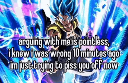 Arguing With Me Is Pointless Gogeta Meme