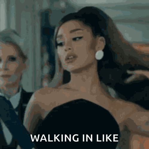 Ariana Grande Hair Flip GIF