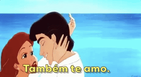Ariel / A Pequena Sereia / . Também Te Amo Beijo Príncipe GIF