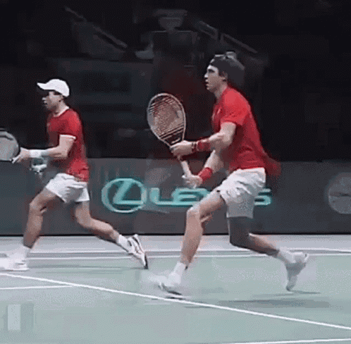 Aslan Karatsev Andrey Rublev GIF