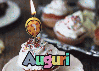 Auguri Buon Compleanno Tanti Auguri Di Buon Compleanno Torta Di Compleanno Candelina GIF