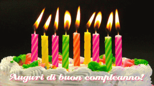 Auguri Di Compleanno Buon Compleanno Candeline Torta Felice Compleanno Tanti Auguri A Te GIF