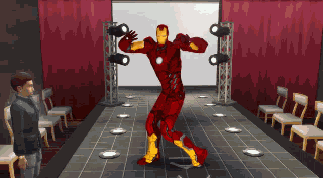 Avengers Sims Iron Man Robot GIF