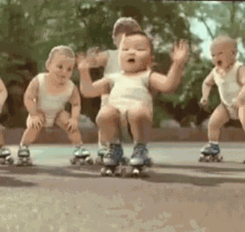 Baby Roller Skate GIF