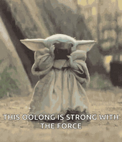 Baby Yoda Drink GIF
