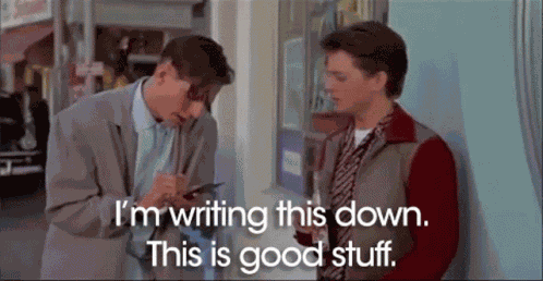 Back To The Future Taking Notes GIF