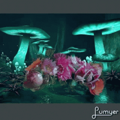 Background Animated Mushrooms GIF