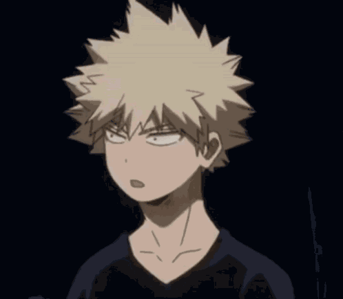 Bakugo Confused GIF