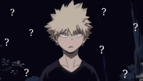 Bakugo Confused GIF