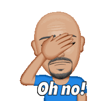 Bald Man Oh No Sticker