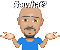 Bald Man So What Sticker
