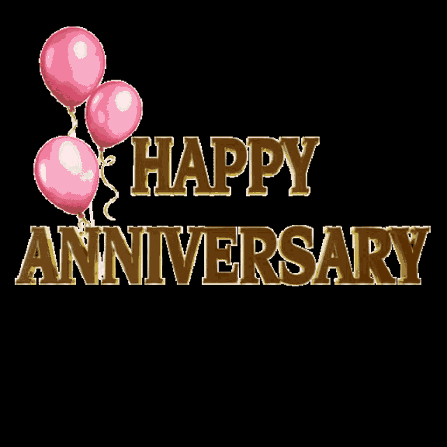 Balloons Happy Anniversary GIF