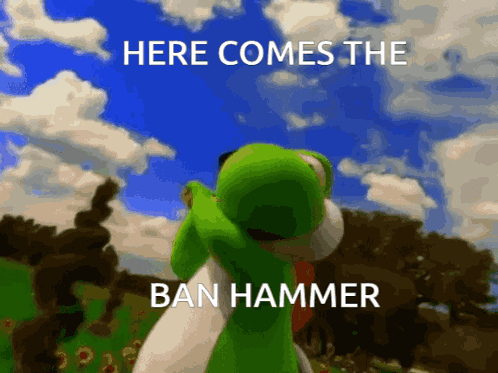 Ban Hammer Yoshi GIF