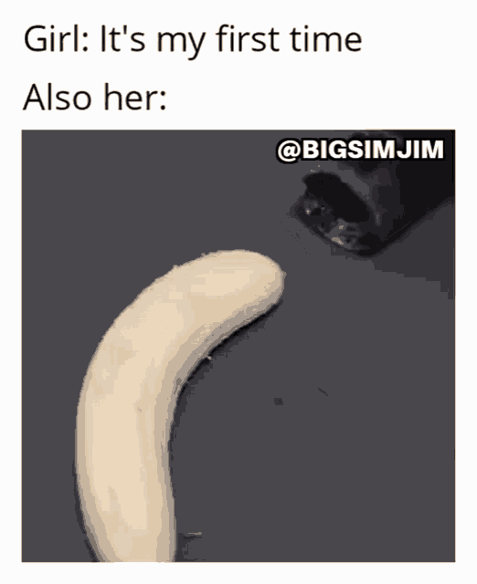 Banana Her First Time GIF