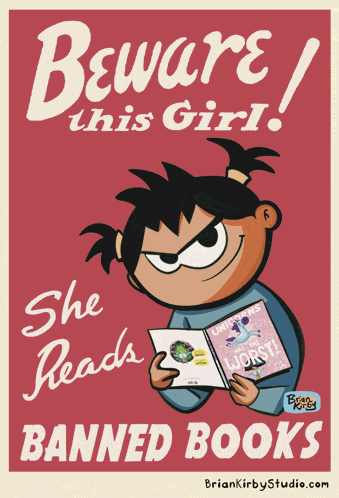 Banned Books Library GIF