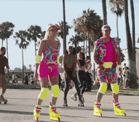 Barbie Movie Roller Blading GIF