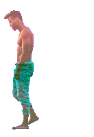 Barechested Naked Sticker