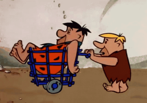 Barney Rubble Fred Flintstone GIF
