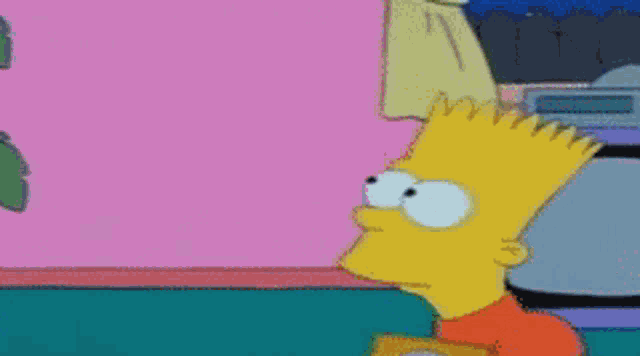 Bart Simpson Back Away GIF