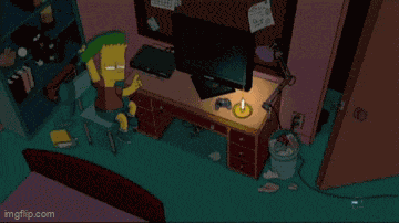 Bart Static Balloon Simpsons GIF