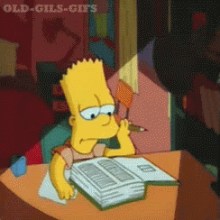 Bart Studying Stress GIF