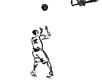 Basketball Dunking Sticker