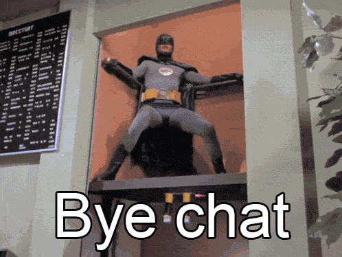 Batman Bye Chat GIF
