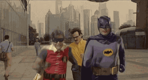 Batman Running Away GIF